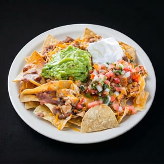 Beans & Cheese Nachos with Meat